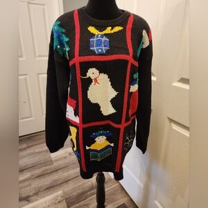 Yarn works women's 1990s christmas sweater